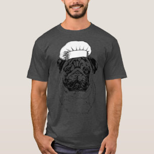 Camiseta Pug Dog Cook Chef Cozinhar Engraçado