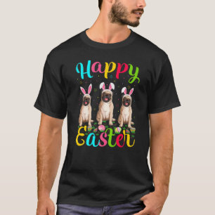 Camiseta Pug Dog Engraçado Páscoa Coelhinho De Ovo Felz pas