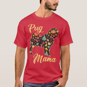Camiseta Pug Dog Fall Patterin Pumpkin Autumn Deixa Cachorr