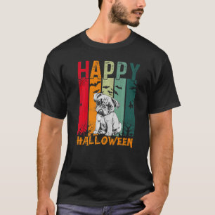 Camiseta Pug Dog Girls Boys Retro Style Janto de Halloween