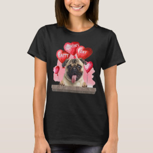 Camiseta Pug Dog Happy Valentines Day Pet Dog Lover