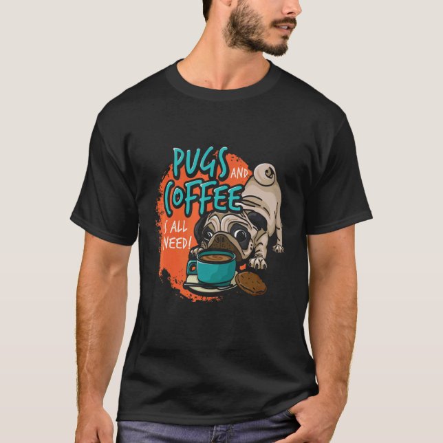 Camiseta Pug Dog Head (Frente)