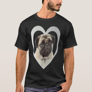 Camiseta Pug Dog Heart Mops Pug 1