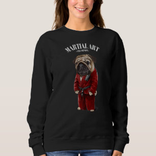 Camiseta Pug Dog Judo Karate Master Em Red Judogi 1