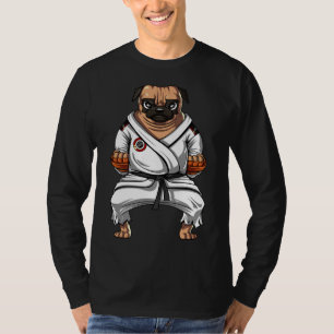 Camiseta Pug Dog Karate Ninja Artes Marciais Pet