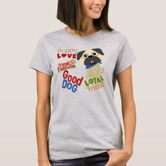 Camiseta Pug Dog Melhor Amigo