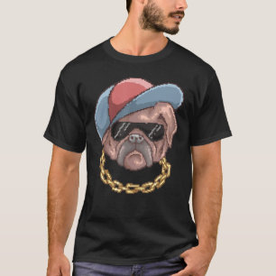 Camiseta Pug Dog Owner Pixel Art