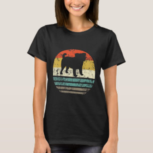 Camiseta Pug Dog Retro Vintage 60s 70s 80s Presentes de sil