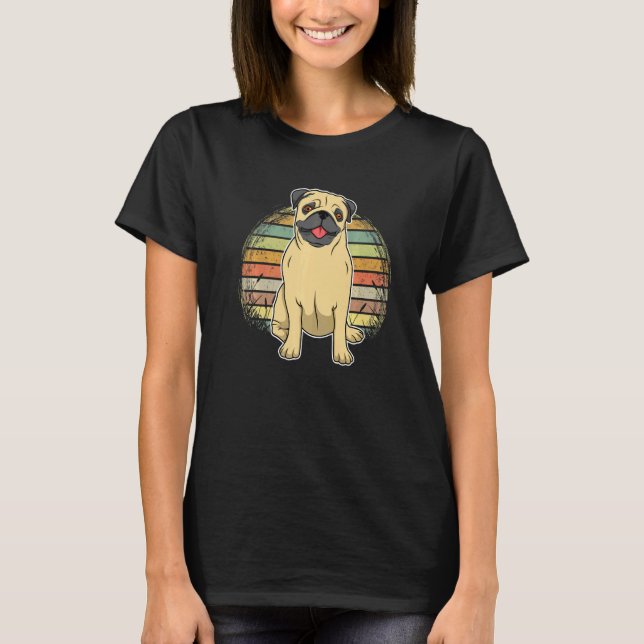 Camiseta Pug Dog Sunset 39 (Frente)