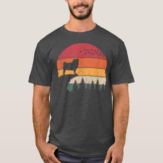 Camiseta Pug Dog Sunset Retro Style for Men Women 