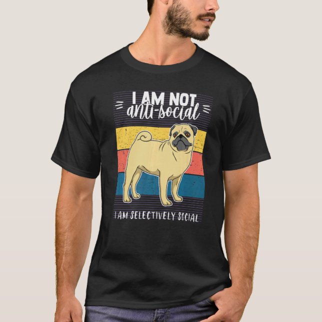 Camiseta Pug Dog Vintage 10 (Frente)