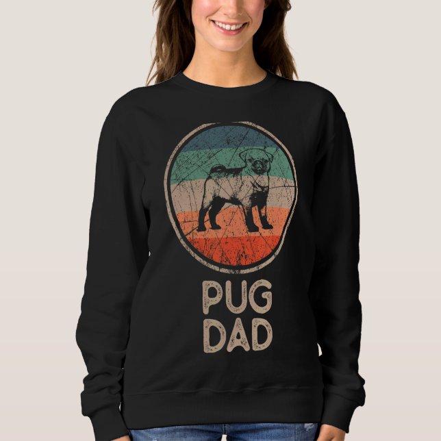 Camiseta Pug Dog Vintage Pai Pug (Frente)