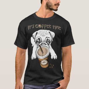 Camiseta Pug e 2 copos