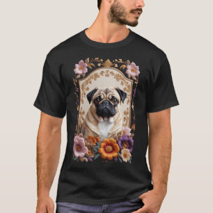 Camiseta Pug Embroiderizado Real - Cão Luxuoso