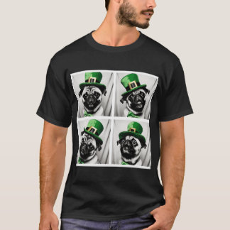 Camiseta Pug engraçado no dia de São Patrício Photobooth Ca