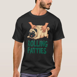 Camiseta Pug Engraçado Rolando Gordos Cachorro Cachorrinho
