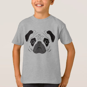 Camiseta Pug Face Silhout