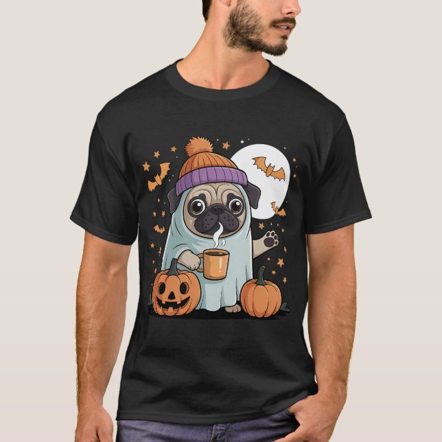 Camiseta pug fantasma (Frente)