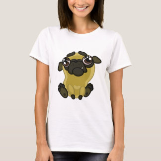Camiseta Pug feio engraçado do cão dos desenhos animados