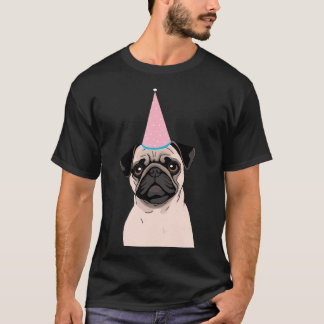 Camiseta Pug feliz aniversário
