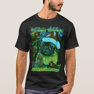 Camiseta Pug FELIZ NATAL 119 NATAL PUGGY FÉRIAS