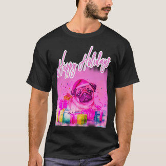 Camiseta Pug FÉRIAS FELIZES 75 NATAL FELIZ