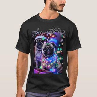 Camiseta Pug FÉRIAS FELIZES 82 NATAL FELIZ