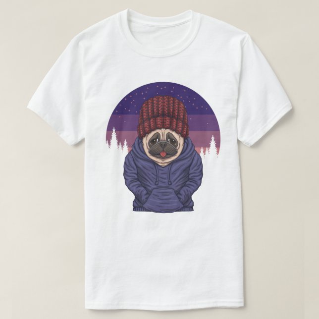 Camiseta Pug Fofo (Frente do Design)