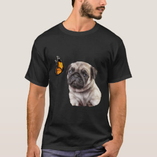 Camiseta Pug Fofo Com Presentes Para Amantes de Cachorro Bo
