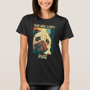 Camiseta Pug Fofo Para Meninas Crianças Cachorro Pet Raça P