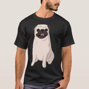 Camiseta Pug fofo sentado
