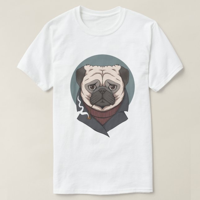 Camiseta Pug Gato (Frente do Design)