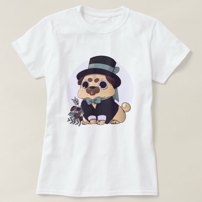 Camiseta Pug Gato (Frente do Design)