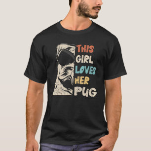 Camiseta Pug Girl Legal Vintage Retro For Dog Mãe
