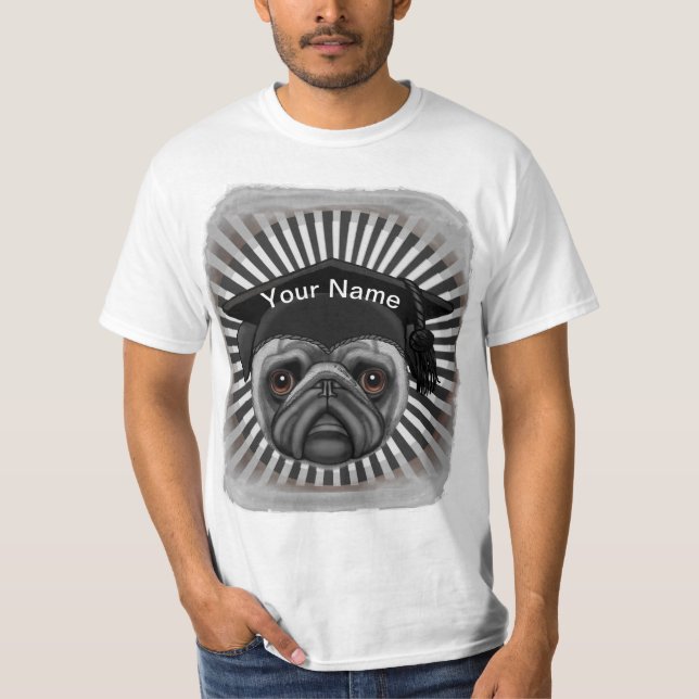 Camiseta Pug Graduado (Frente)