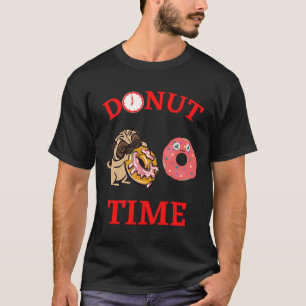 Camiseta Pug Hora do Donut Clássico 874