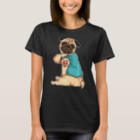 Pug I Love Mimi Tattoo Roupa Dog Mimi Madre D