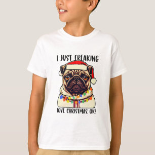 Camiseta Pug I Simplesmente Pregando O Amor O Natal Ok Pug 