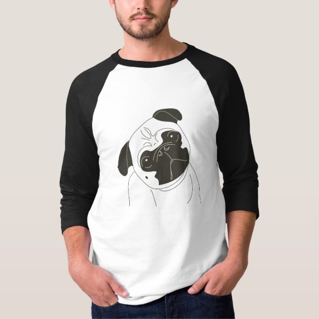 Camiseta Pug Ilustração (Frente)