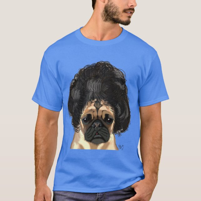 Camiseta Pug In A Bad Wig (Frente)