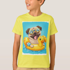 Camiseta Pug in a Piscina, por Natasha Us