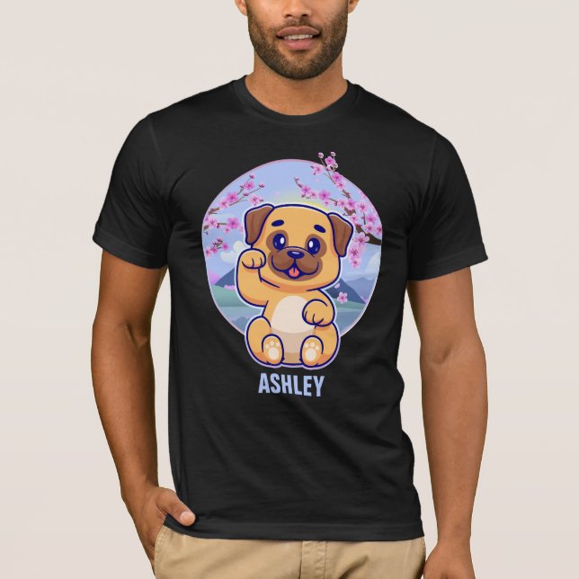 Camiseta Pug Kawaii Cachorro Fofo Presente Pet (Frente)