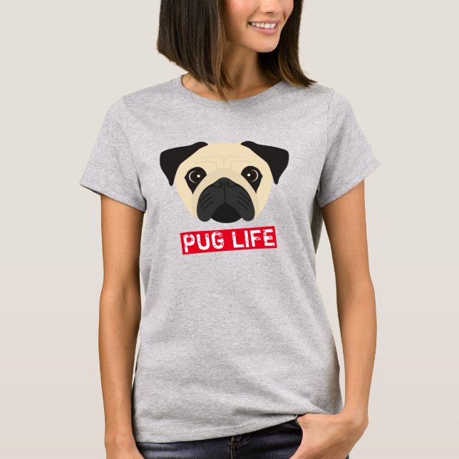 Camiseta Pug Life (Frente)