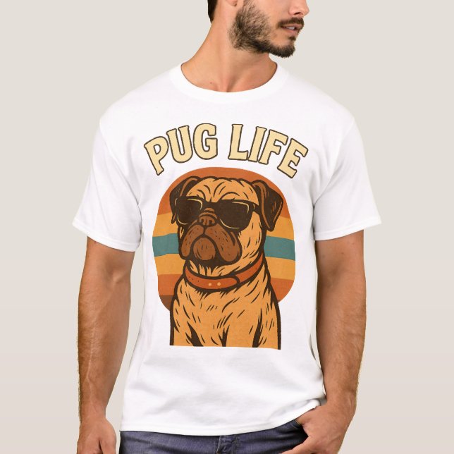 Camiseta Pug Life (Frente)