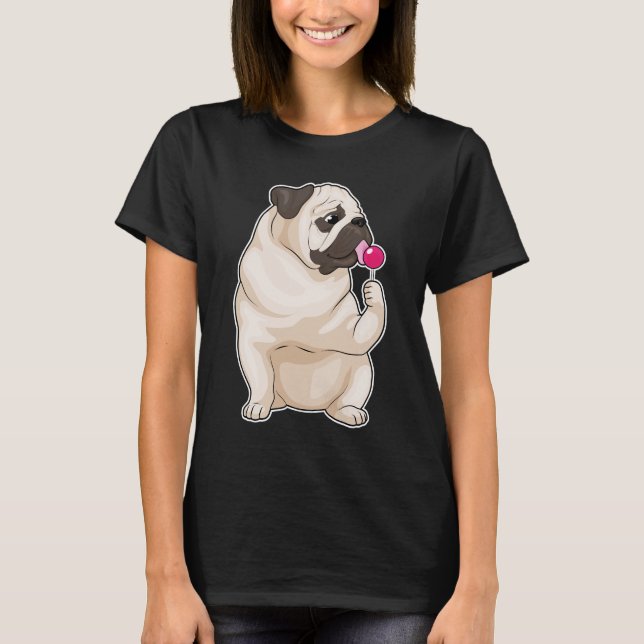 Camiseta Pug Lollipop (Frente)