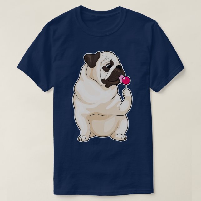 Camiseta Pug Lollipop (Frente do Design)