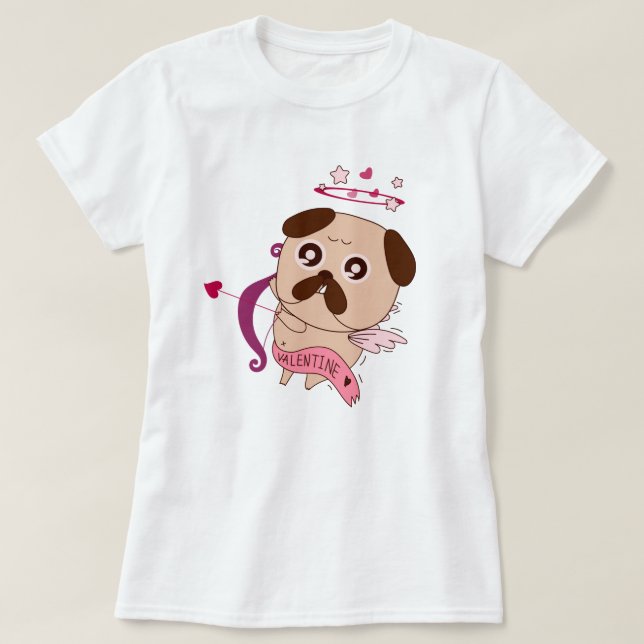 Camiseta Pug Love (Frente do Design)