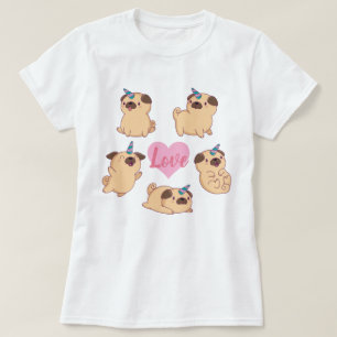 Camiseta Pug Love T Shirt