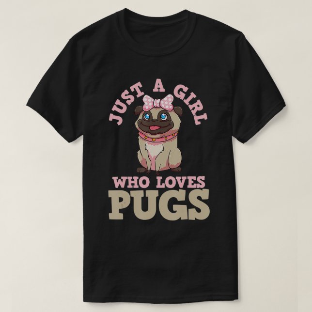 Camiseta Pug Lover Girl (Frente do Design)