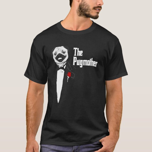 Camiseta Pug Mãe A Pugma O Cachorro Mãe Pug Mamãe (Frente)